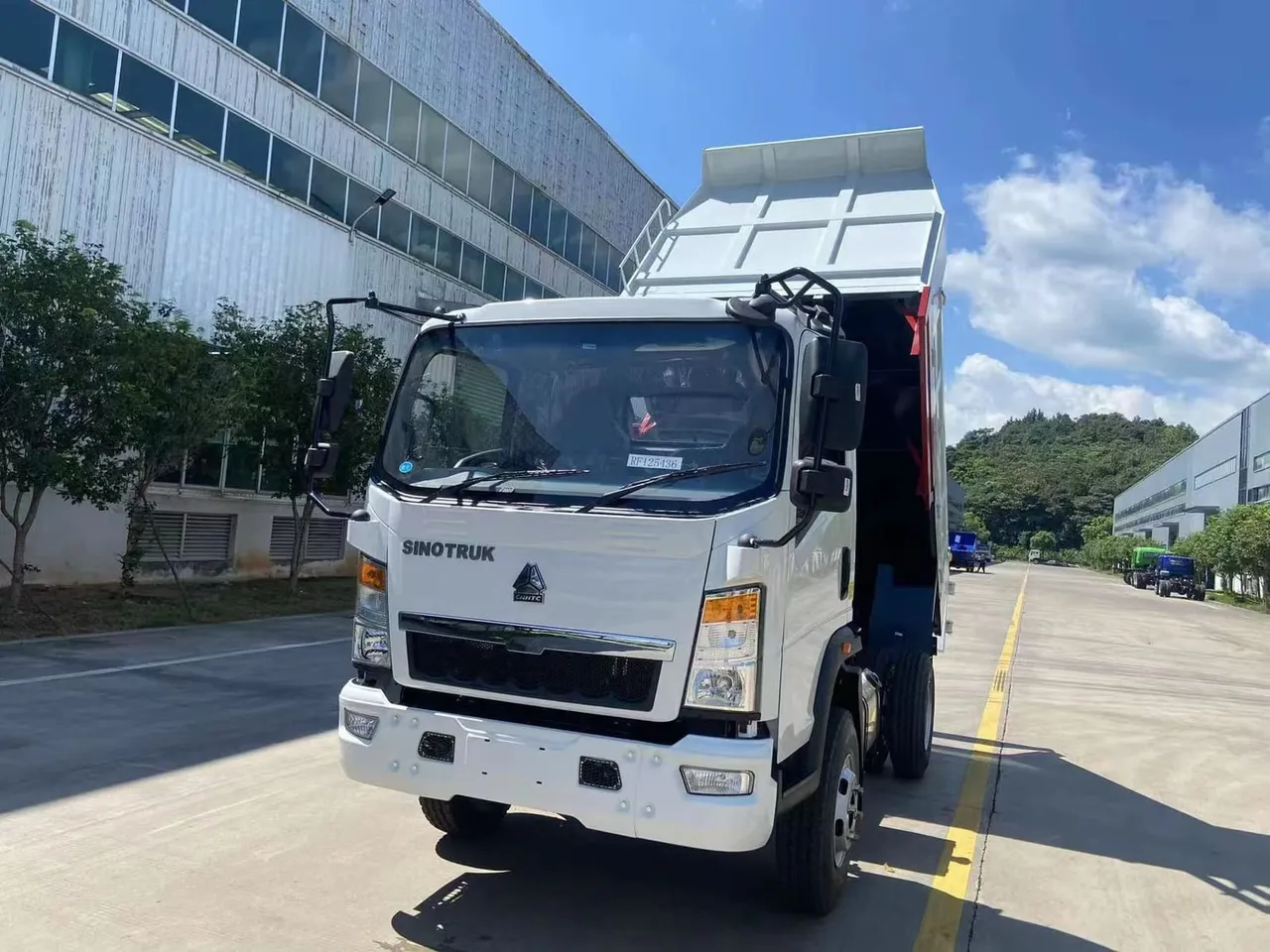 Used HOWO 4x2 light tipper truck for sale