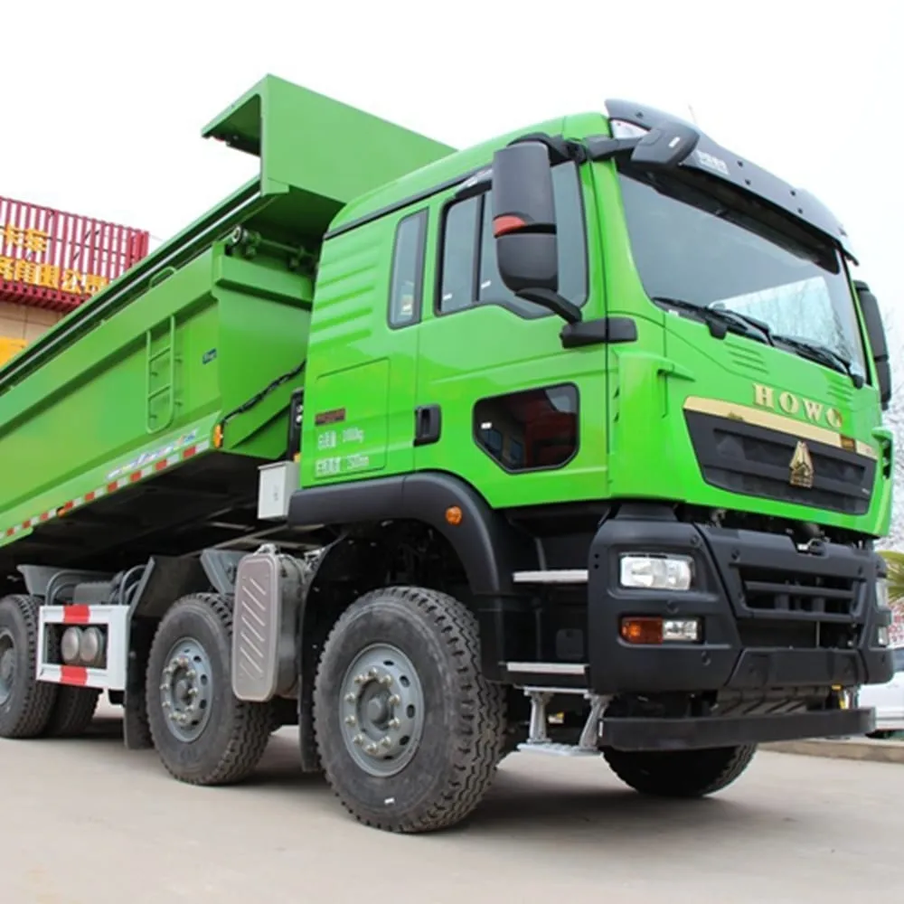 Used HOWO N7 8x4 tipper truck with raised dump body ready for Africa export