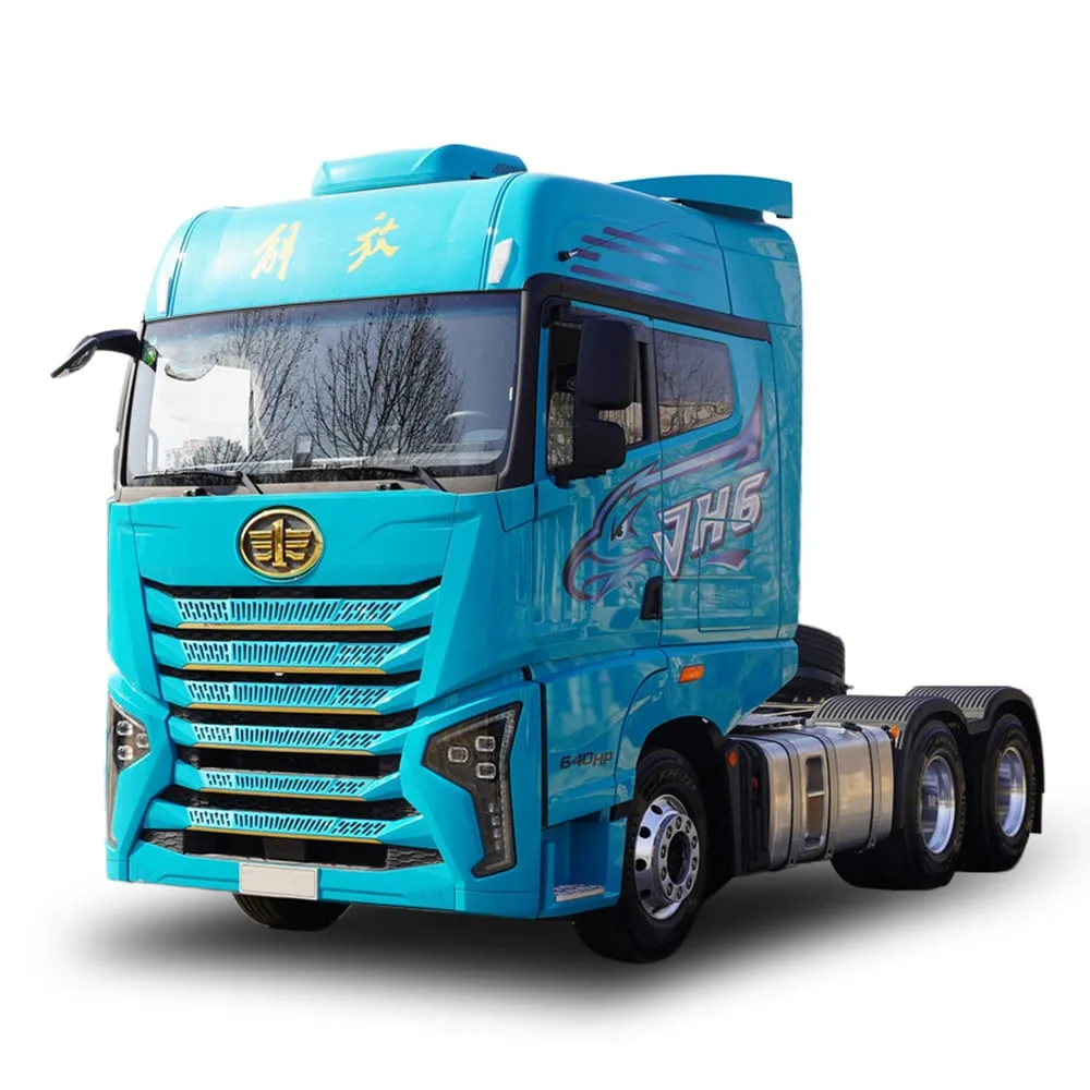 FAW Jiefang 6x4 tractor head prepared for export with fifth-wheel coupling