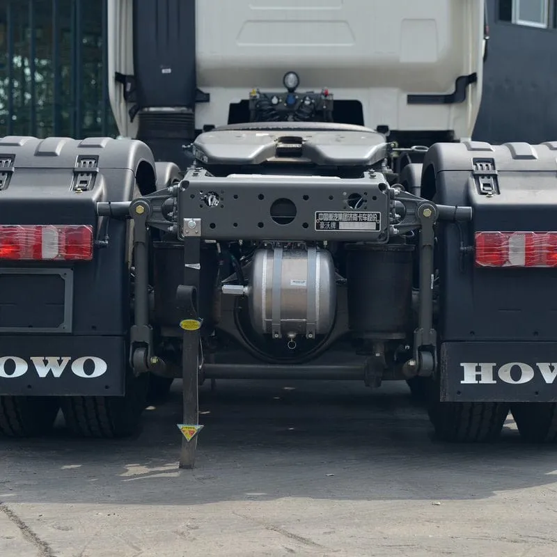Used HOWO 6x4 tractor head ready for coupling to flatbed semi-trailer