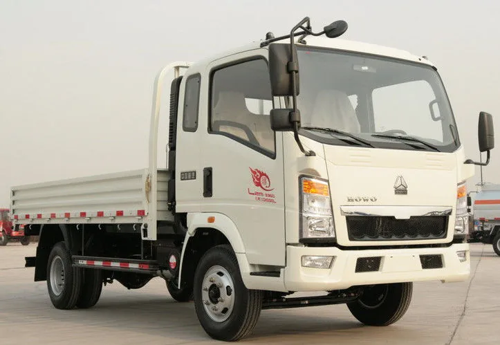 Camión ligero usado Sinotruk HOWO 4x2 con carrocería de baranda abatible listo para exportación